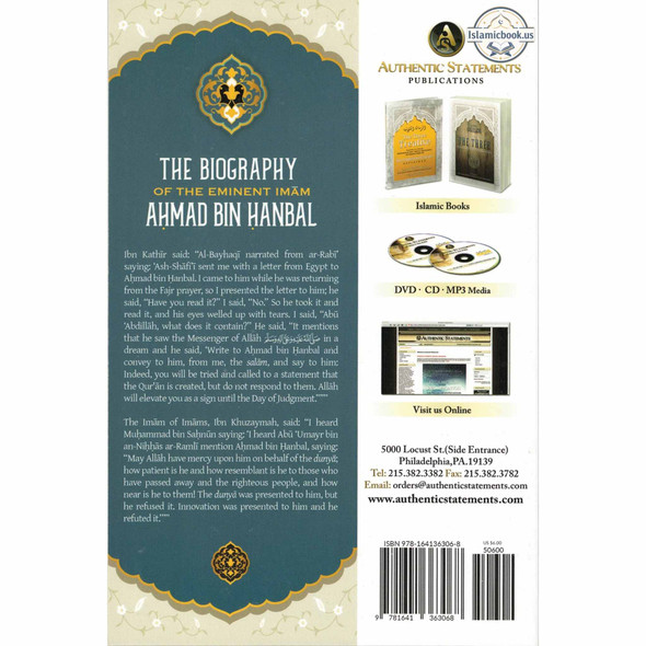 The Biography of the Eminent Imam Ahmad Bin Hanbal By Shaykh Ahmad An-Najmi,ISBN: 9781641363068