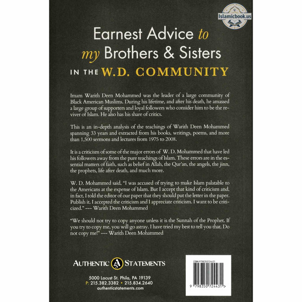 Earnest Advice to My Brothers and Sisters in the W.D Community by Rasheed Barbee,ISBN: 9798350724431