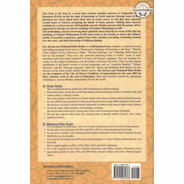 Answers to Frequently Asked Questions on Parenting (Part1) By Ekram Beshir and Mohamed Rida Beshir,ISBN: 9781590080368