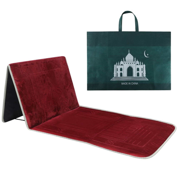 Foldable Prayer Rug with Back Support