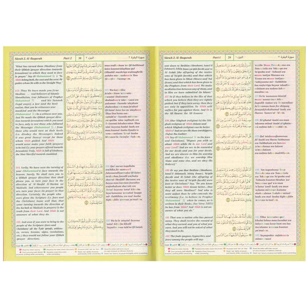 The Noble Quran: Color Coded Transliteration in Roman Script with Arabic Text and English