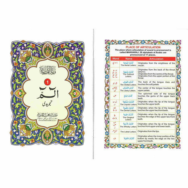 Para Set of the Holy Quran Color coded Tajweed Rules 30 Parts set -9 Lines,9788179473580,9788179473573