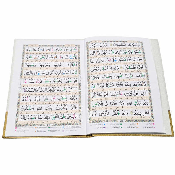 Parah Set Holy Quran Color coded Tajweed Rules (30 Parts) With Urdu Translation-Ref 9DH