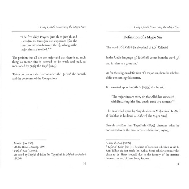 Forty Hadith Concerning The Major Sins by Hassan Somali,9781532369407