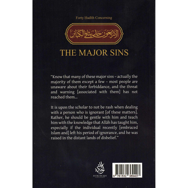 Forty Hadith Concerning The Major Sins by Hassan Somali,9781532369407