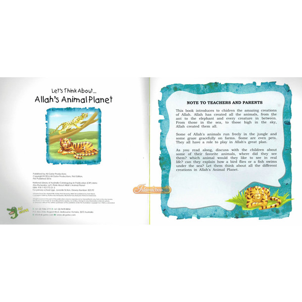 Lets Think About Allah's Animal planet By Ali Gator,ISBN: 9781921772313