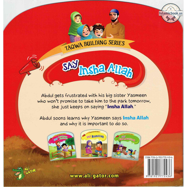Say Insha Allah (Taqwa Building Series) By Ali Gator,ISBN: 9781921772436