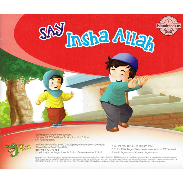 Say Insha Allah (Taqwa Building Series) By Ali Gator,ISBN: 9781921772436