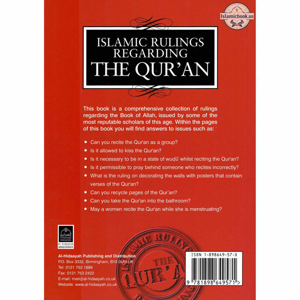 Islamic Rulings Regarding The Quran By Faisal Ibn Muhammad,ISBN: 9781898649571