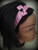 Shaka Girl Headband - Leopard Hot Pink Glitter with Bow 1"
