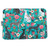 Mug Rug - Hounds and Roses Teal Quilted Swirl