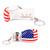 Pro USA Boxing Glove Keyring. Perfect for keeping your keys protected from mislaying it. 
Perfect accessory for boxing, and combat sports athletes, competitors, participants, officials, enthusiasts, fans, aficionados, and more.
Attach to your keys, gym bag, backpack or purse
Small size can fit easily into a pocket or purse
Realistic design and detail; Makes a great gift
Designed with a heavy-duty metal chain and ring
Sold in pairs

Once order is placed it cannot be cancelled.
