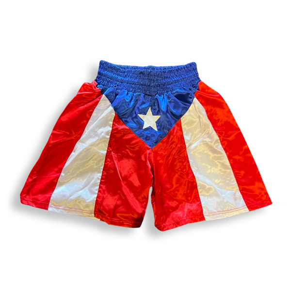 Pro USA Boxing Trunks -Puerto Rico Flag