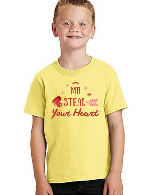 Roma_kid boy's valentine special t-shirt little Mr steal your heart