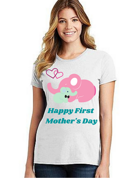 Happy First Mother's day Mama Tshirt Mom Life T-Shirt Short Sleeve Summer Mommy Tshirts