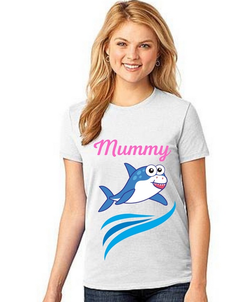 Mummy Shark Tshirt for MOM Life T-Shirt Short Sleeve Women Summer tshirts