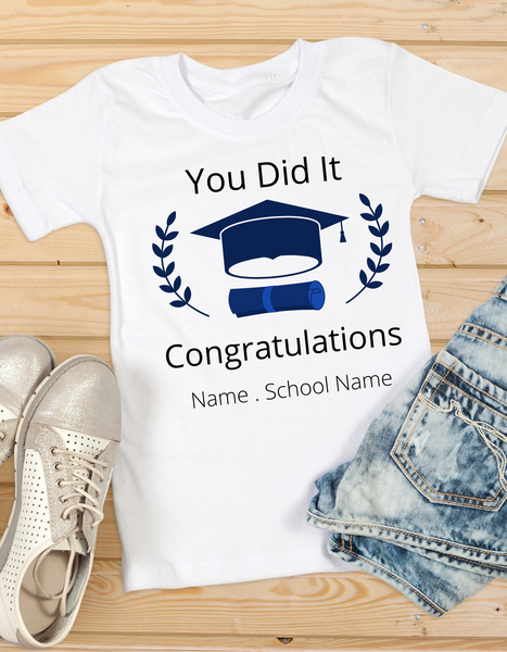 Roma Graduation T-shirt for girls You did it, Summer tshirts shirt sleeves