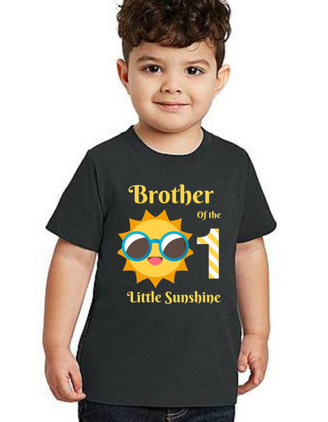 Brother of Birthday Girl  Sunshine  theme T-shirts kids Tshirt , bday tshirts, Boy's tshirts