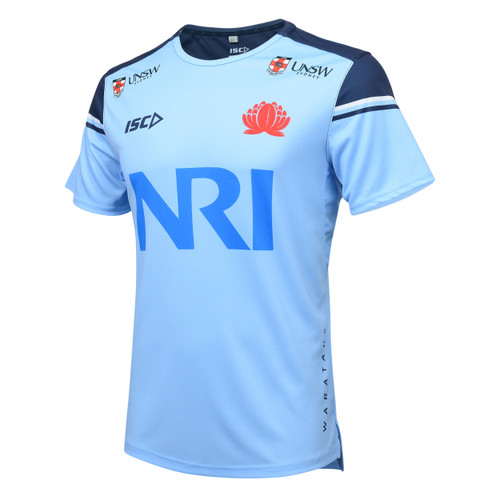 NSW Waratahs 2024 ISC Mens Training Tee Sky-Navy