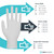 Unigloves White Pearl Nitrile Examination Gloves  Box of 100 Gloves, White, Medium (GP0023)