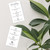 Microblading Aftercare Instruction Cards Minimalist Black and White 50 Pack