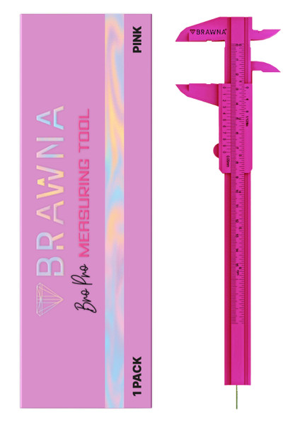 BRAWNA Brow Mapping Ruler (Pink, 0–150 mm
