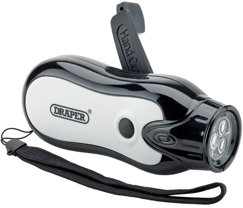 Draper Waterproof Wind-Up Torch Draper Waterproof Wind-Up Torch