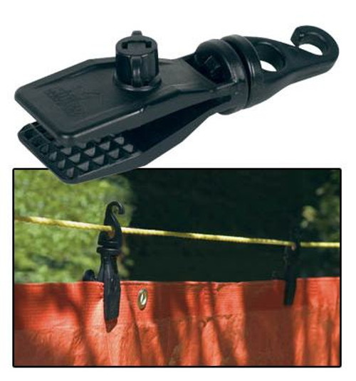 Hippo Swivel Clip - Tarp Clip - Black Single
