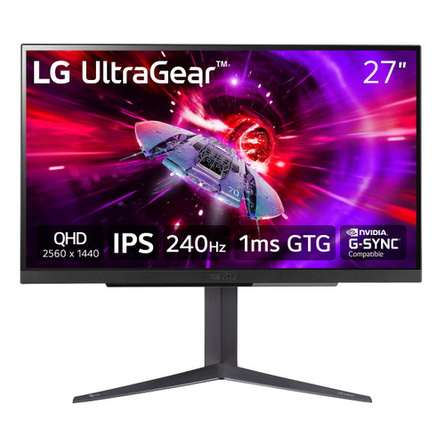 LG Ultragear 27″ QHD 240 Hz IPS Gaming Monitor – 1 ms (GtG), 95% DCI‑P3, DisplayHDR 400, HDMI 2.1, NVIDIA G‑SYNC & AMD FreeSync Premium, Height/Tilt/Pivot Stand, 27GR83Q-B LG Ultragear 27″ QHD 240 Hz IPS Gaming Monitor – 1 ms (GtG), 95% DCI‑P3, DisplayHDR 400, HDMI 2.1, NVIDIA G‑SYNC & AMD FreeSync Premium, Height/Tilt/Pivot Stand, 27GR83Q-B