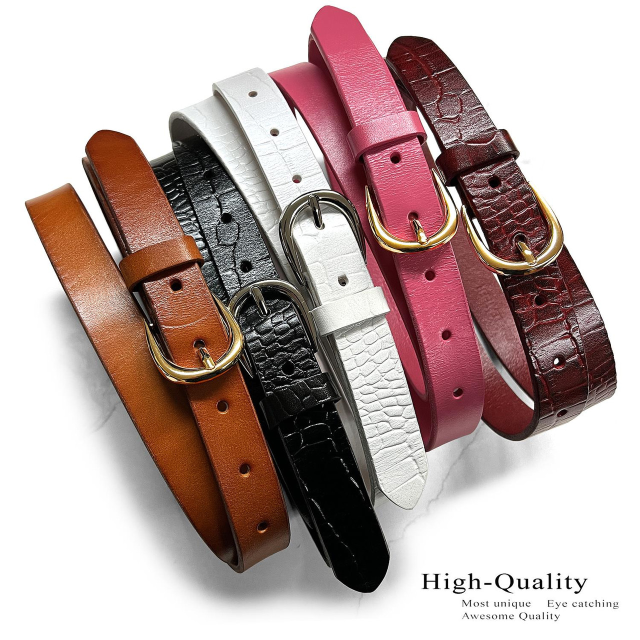 Women's Dress Belts 100 One Piece Full Grain Genuine Leather Casual