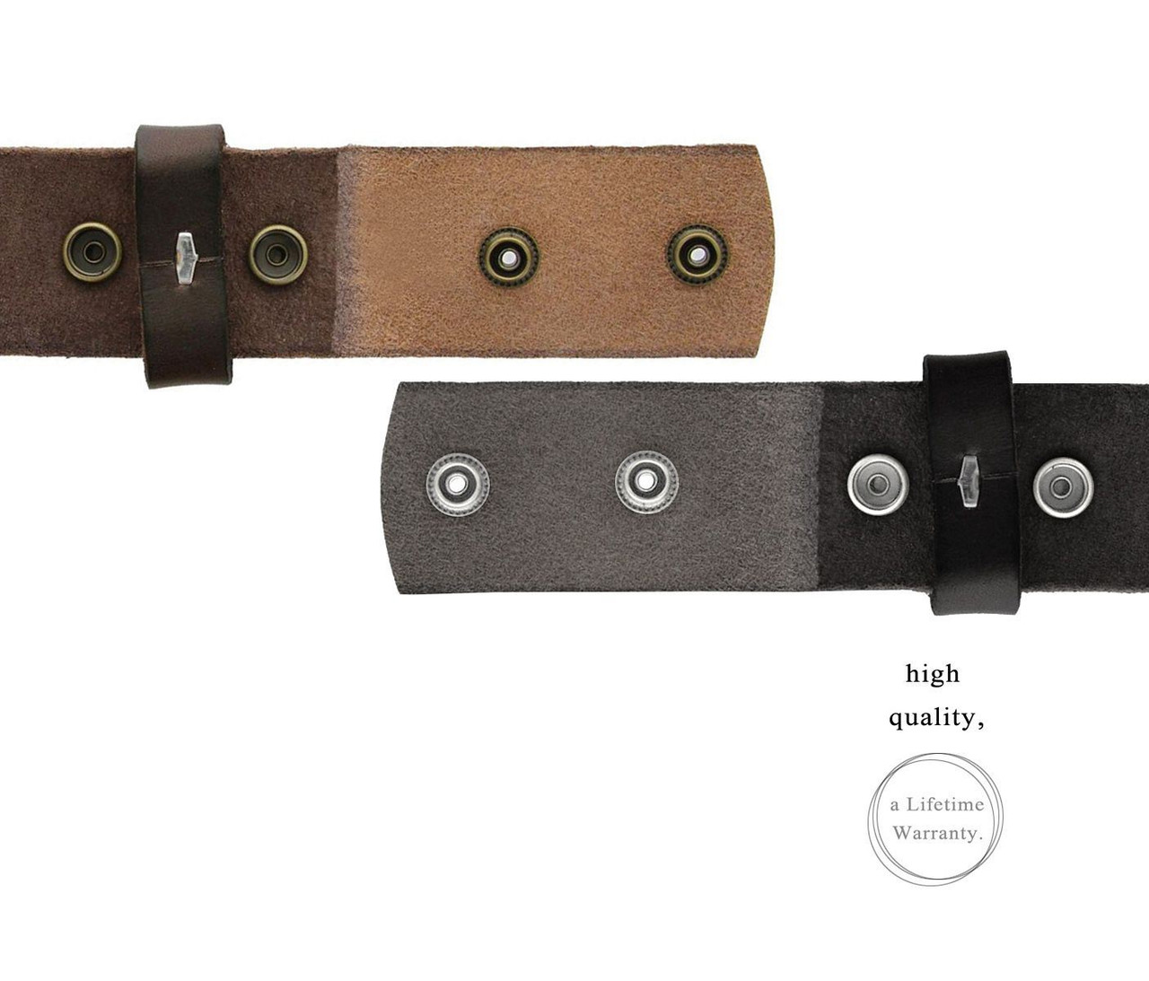 Ultra-thin single belt headless leather belt for men and women 3.2