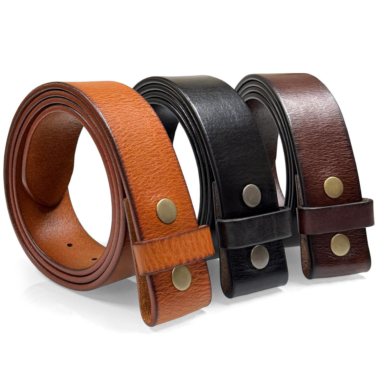 BS001 Replacement Belt Genuine Full Grain Leather Belt Strap