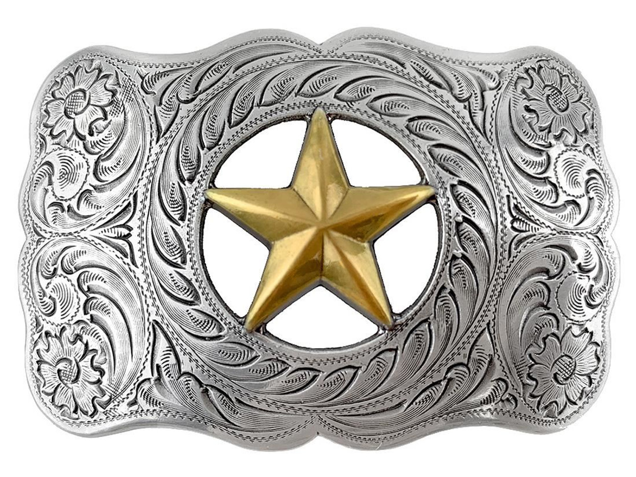 Sterling silver cowboy belt shop buckles