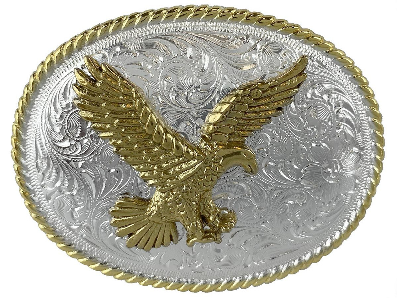 Eagle Wildlife Belt Buckle Handmade Sterling Silver, Esquivel and Fees