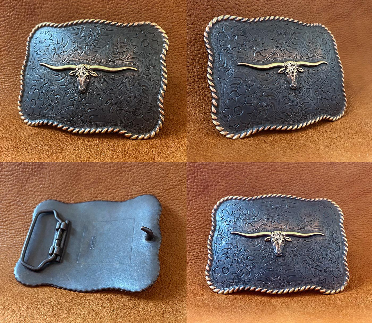 HA0150 LASRP Antique Silver Bronco Rider Cowboy Belt Buckle Fits  1-1/2(38mm) Wide Belt
