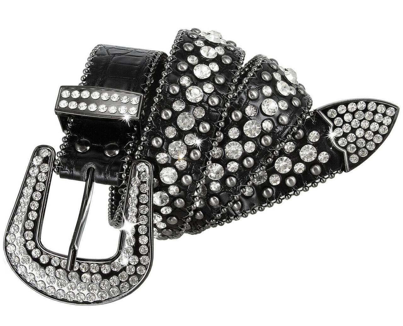 35158 Rhinestone Belt Fashion Western Bling Crystal Genuine