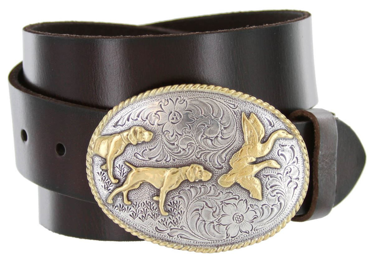 hunting dog belt buckle