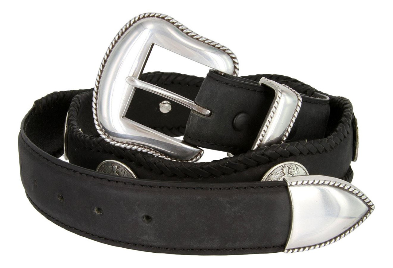 INOGIH Women's Vintage Western Leather Belt