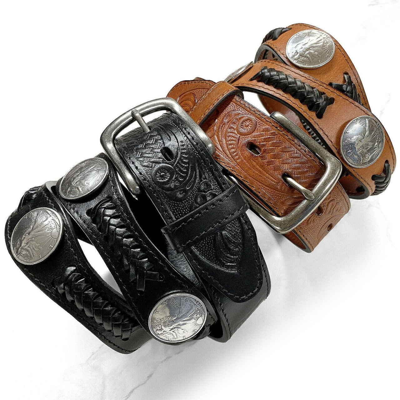 小物 kenford fine shoes EMBOSSED LEATHER BELT EMBOSSED LEATHER BELT / BLACK PAISLEY – THE KENFORD FINESHOES