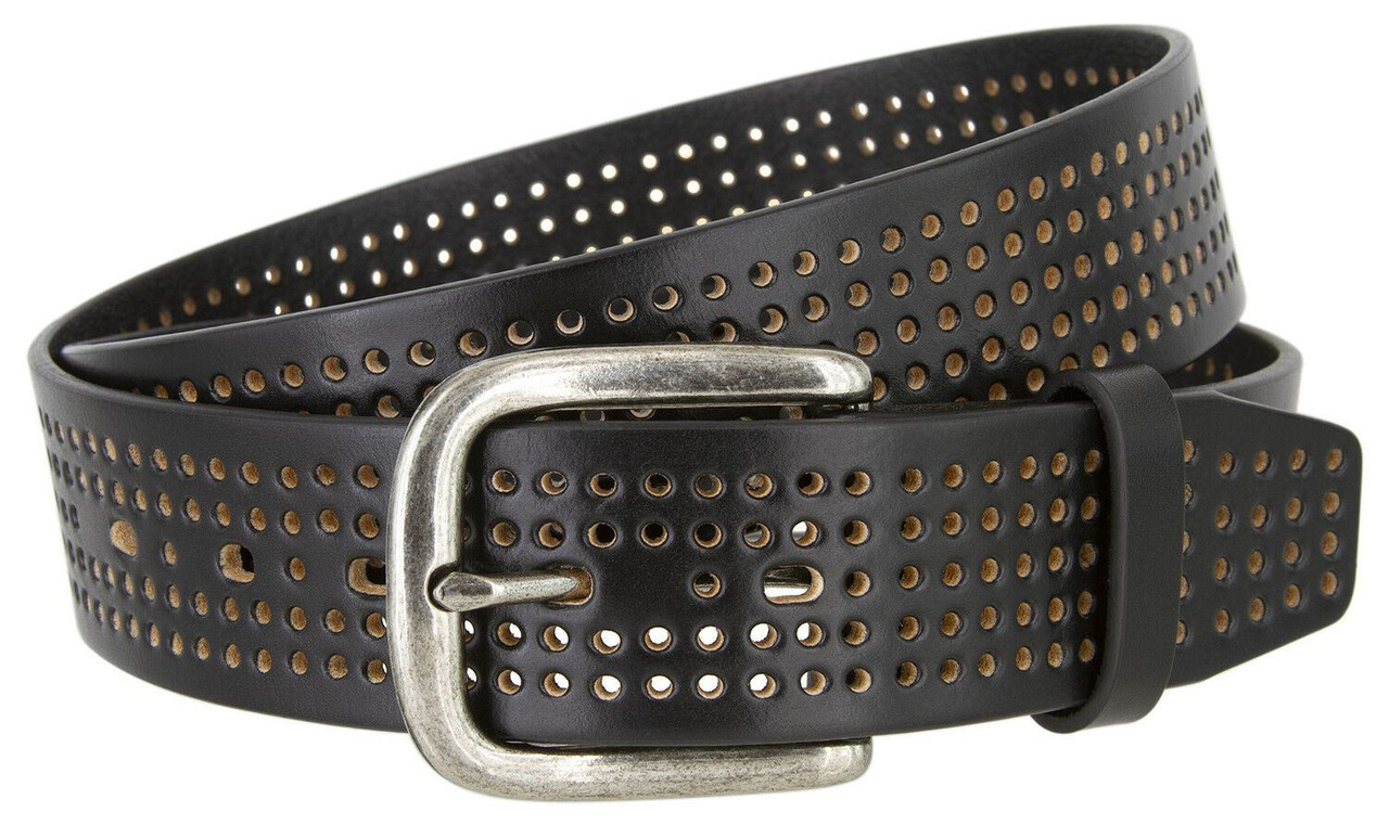 NWT Perforated Leather Wrap Belt Woven Leather Wrap Belt – Gorsuch main image 2