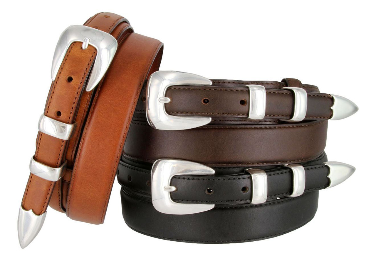 S5354 Antique Smooth Buckle Western Oil Tanned Genuine Leather