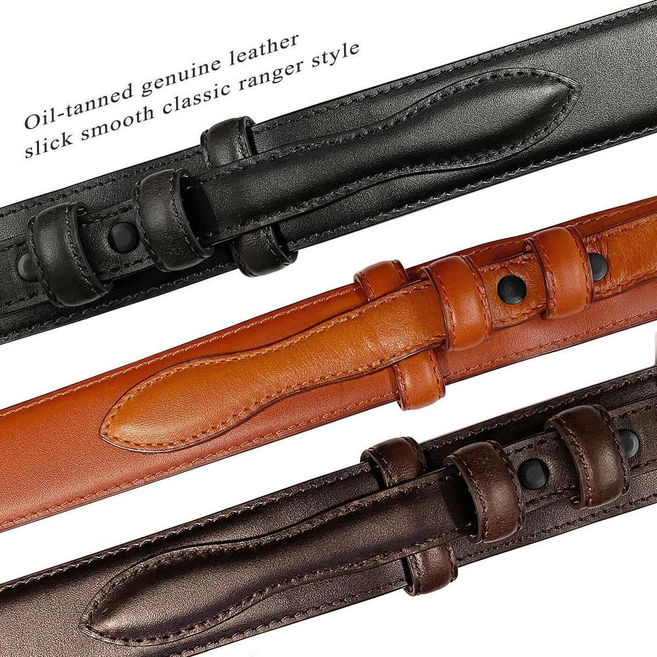 DVB513 Oil Tanned Leather Western Ranger Belt by Diamond V