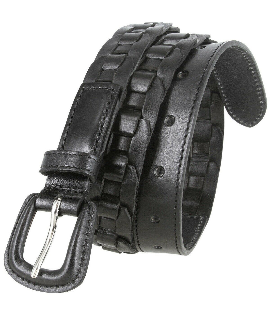 251813 Genuine Leather One Piece Full Leather Hand Lacing Braided