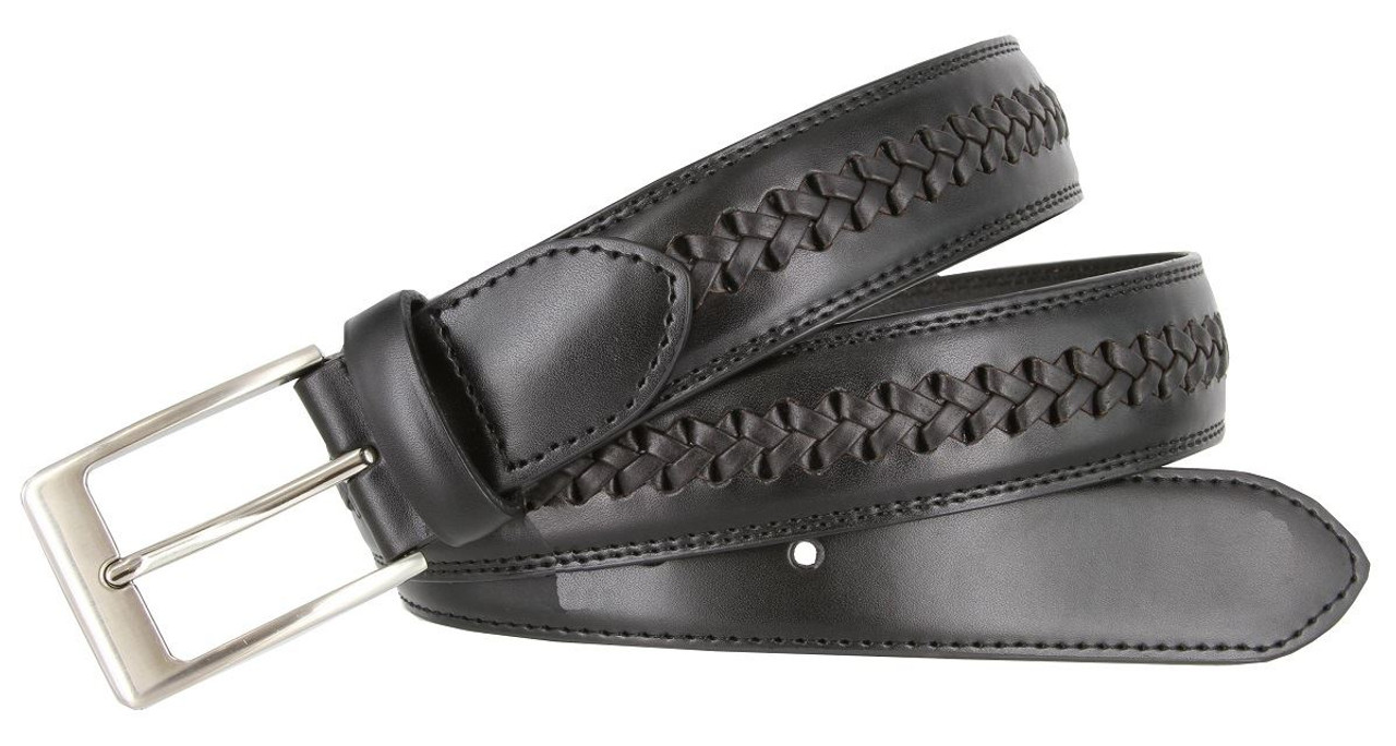 Mens Braided Belt, Braided Leather Belts for Men 1 1/8, CHAOREN Woven Belt  Dres