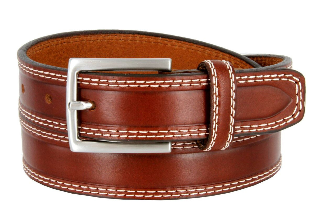 S074-30 Made in Italy Belts Genuine Leather Casual Dress Belt 1-1