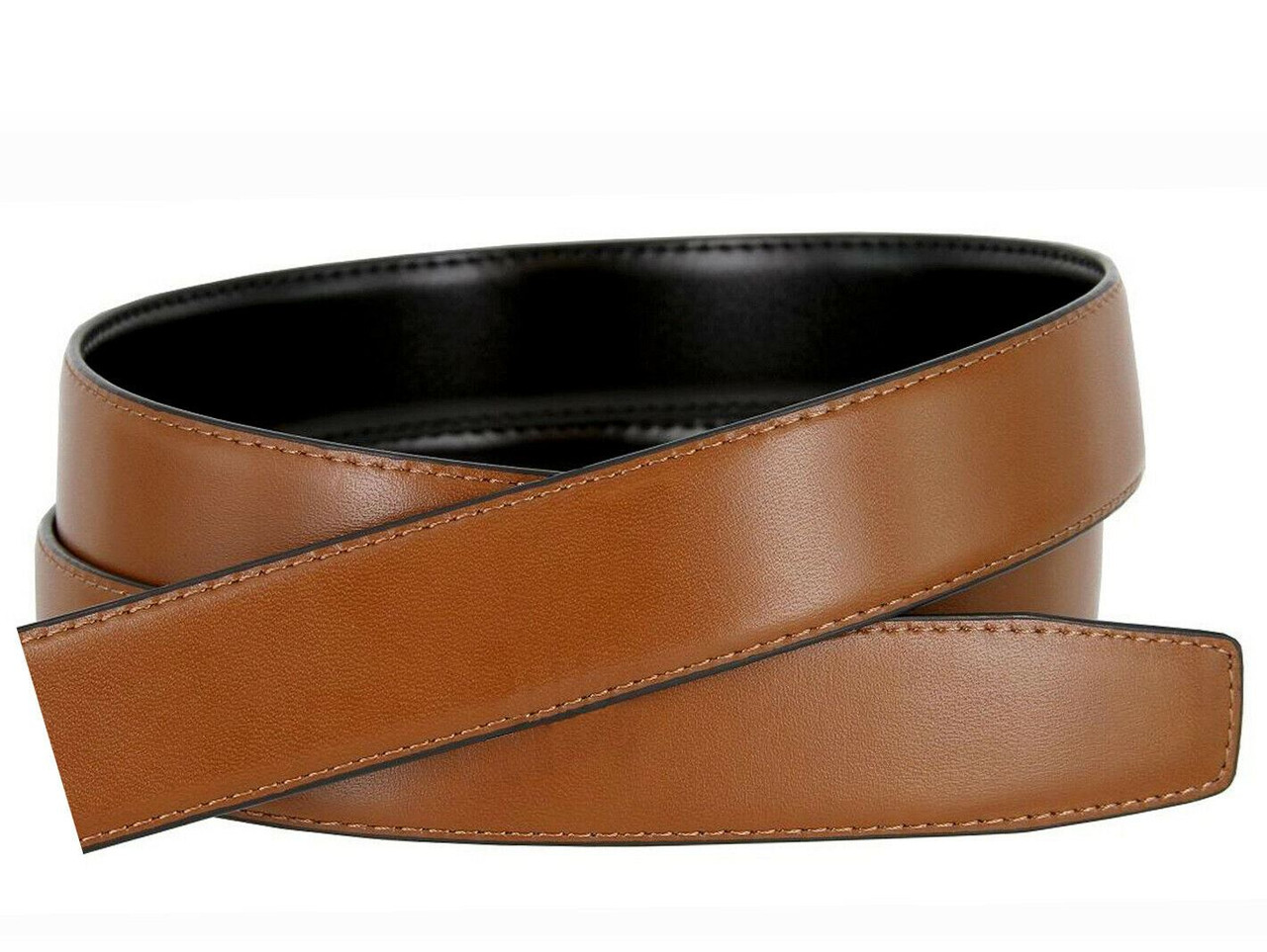 Vatee's Men's Genuine Leather Reversible Blets Without Buckle