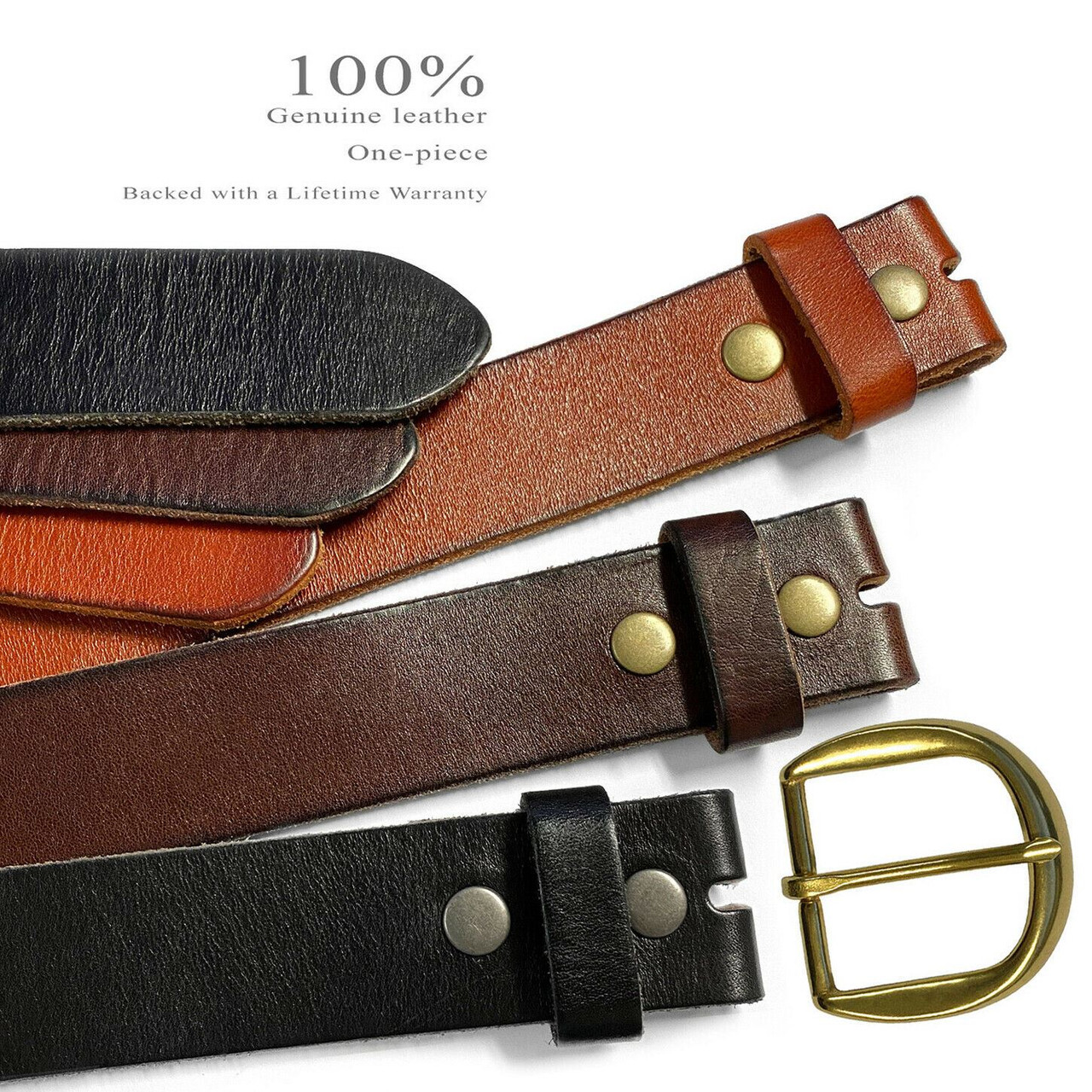 Luxury Mens Suede Leather Belt Solid Wide 35mm Buckle Nickel Free