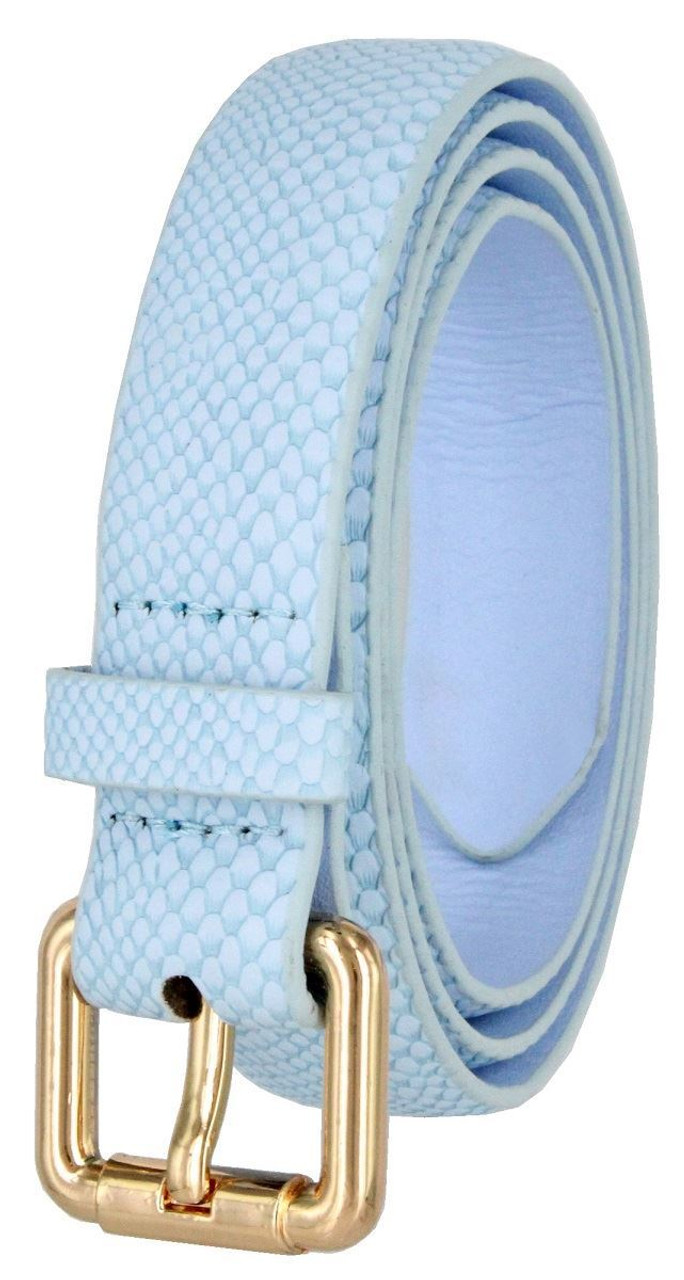 ByTheR Fashion Thin Braided Leather Belt For Dress with Buckle 30mm