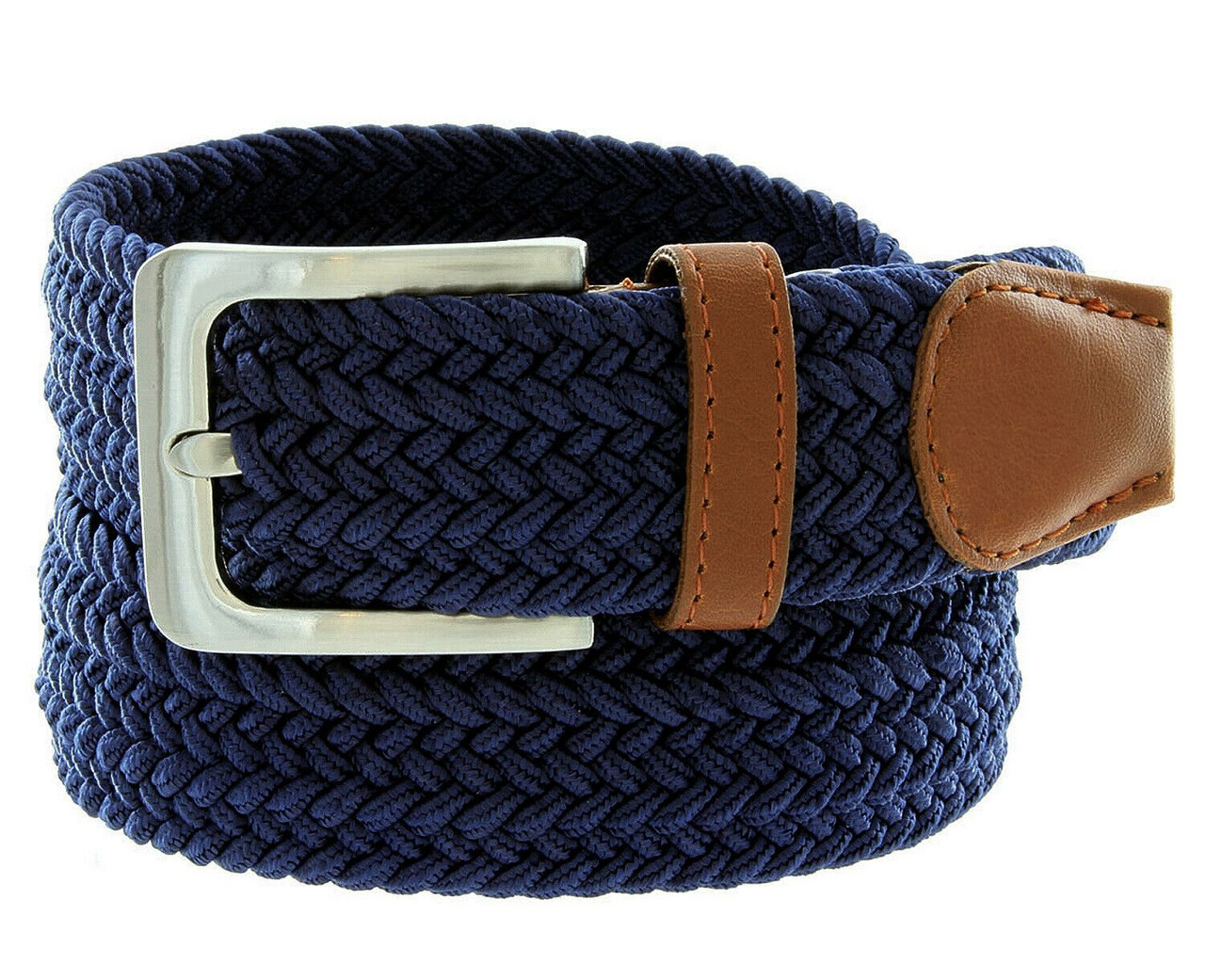 Woodland Blue & Tan Woven Casual Leather Belt for Men