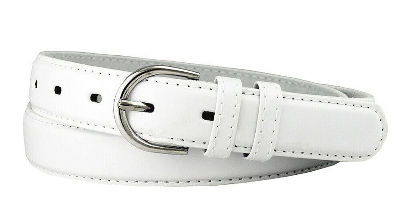 Men'S White Leather Belt Buckle Diamond Jeans Belt L05 44inch (Waist 34-36)